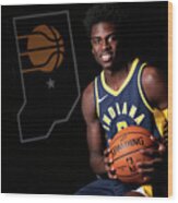 2018-19 Indiana Pacers Media Day Wood Print