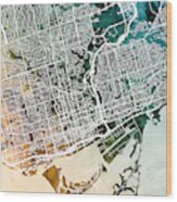 Toronto Street Map #11 Wood Print