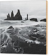 Basalt Rock Formations Troll Toes #13 Wood Print