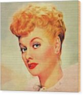 Lucille Ball, Vintage Actress #13 Wood Print