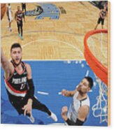 Portland Trail Blazers V Orlando Magic #13 Wood Print