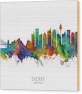 Sydney Australia Skyline #13 Wood Print