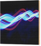 Abstract Light Trails And Streams #16 Wood Print
