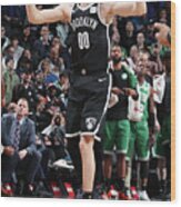 Boston Celtics V Brooklyn Nets #16 Wood Print