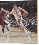 New York Knicks V Cleveland Cavaliers Wood Print