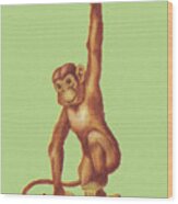 Monkey #17 Wood Print