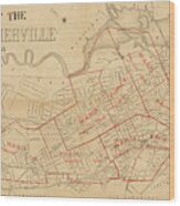 1884 City Of Somerville Ma Ward Map Wood Print