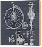 1887 Bouck Bicycle Blackboard Patent Print Wood Print