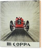 1930 Coppa Della Perugina Racing Poster Wood Print