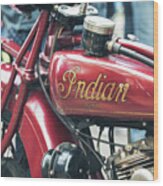 1930 Indian 101 Scout Motorcycle Detail Wood Print