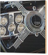 1935 Cadillac Steering And Dash Wood Print