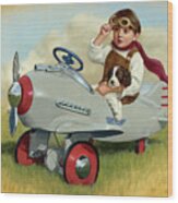 1941 Steelcraft Pursuit Plane Wood Print