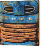 1950\'s Blue Ford Truck, #72 Wood Print