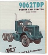 1950s White 9062tdp Truck Advertisement Wood Print