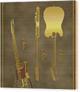 Fender Guitar Patent Drawing 1951 Wood Print