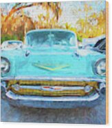 1957 Chevrolet Bel Air 101 Wood Print