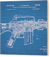 1966 Ar15 Assault Rifle Patent Print, M-16, Blueprint Wood Print