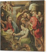 Adoration Of The Shepherds Wood Print