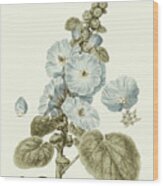 Bashful Blue Florals Iv #2 Wood Print