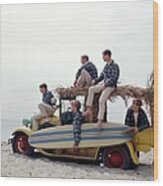 Beach Boys At The Beach #2 Wood Print