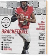 Bracketball 2014 College Football Preview Issue Sports Illustrated Cover #2 Wood Print