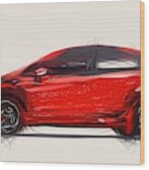 Ford Fiesta St Draw #2 Wood Print