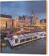 Ghent, Belgium Old Town Cityscape #2 Wood Print