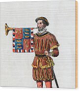 Guard, Costume Design For Shakespeares #2 Wood Print