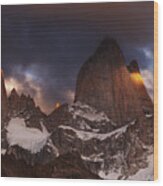 Mount Fitz Roy At Sunrise, Patagonia #2 Wood Print