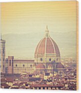 Santa Maria Novella Dome In Florence At #2 Wood Print