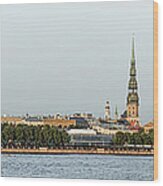 The Daugava River And The Old Town #2 Wood Print