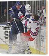 Toronto Maple Leafs V New York Rangers #2 Wood Print