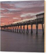 Venice Pier Sunset #2 Wood Print