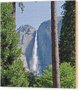 Yosemite Falls In Spring #2 Wood Print