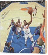 Charlotte Hornets V New York Knicks Wood Print