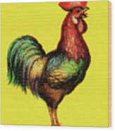 Rooster #21 Wood Print