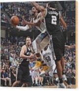 San Antonio Spurs V Memphis Grizzlies - Wood Print