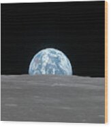 Apollo 11, Earthrise, 1969 #3 Wood Print