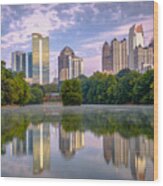 Atlanta, Georgia, Usa Midtown Skyline #3 Wood Print