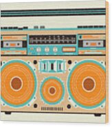 Boom Box #3 Wood Print