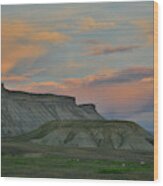 End Of The Day At Book Cliffs #3 Wood Print