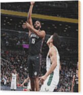 Milwaukee Bucks V Brooklyn Nets #3 Wood Print