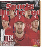 Philladelphia Phillies Starting Five, 2011 Mlb Baseball Sports Illustrated Cover Wood Print