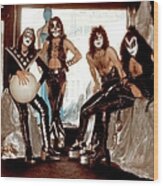 Photo Of Paul Stanley And Kiss And Ace #3 Wood Print