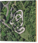 Aerial View Of Small Racing Track #4 Wood Print