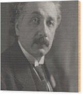 Albert Einstein, German-american Wood Print