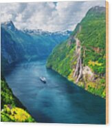 Breathtaking View Of Sunnylvsfjorden #4 Wood Print