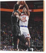 New York Knicks V Detroit Pistons Wood Print