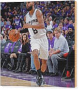 San Antonio Spurs V Sacramento Kings #44 Wood Print