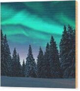 Aurora Borealis. Northern Lights #5 Wood Print